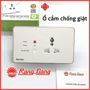 Ổ Cắm Điện An Toàn Tự Động Ngắt Điện Khi Phát Hiện Rò Điện Rạng Đông - Ổ Cắm Âm Tường Chống Giật - Model OCAT01 1C/16A
