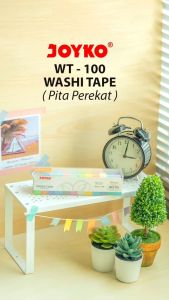WASHI TAPE JOYKO WT-100 ISI 12 WARNA | PITA PEREKAT | SELOTIP KERTAS WARNA 15 mm x 3 M