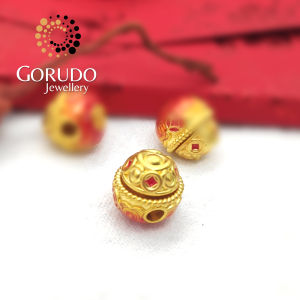 Gorudo Jewellery 999 Pure Gold Colored Treasure Bowl Spinning-Charm 聚宝盆舞狮绣球 ( 转运珠 )