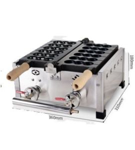 Máy Làm Bánh Hồ Lô  Xiên Xài Gas Takoyaki Octopus Balls Grill Pan Thép Không Gỉ Waffle Maker