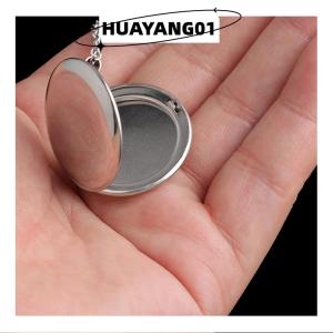 HUAYANG01 [HOT FASHION] Stainless Steel Photo Locket Necklace 3 Colors Open Round Pendant Necklaces