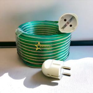 Colokan Sambungan Kabel Listrik Set Extension Wire Kabel Transparan 2 x 80 Panjang Kabel 1-20 Meter