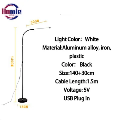 LED Floor Lamp Long Arm Living Bedroom Piano Light Hotel Vertical Desk Lamp Reading Light