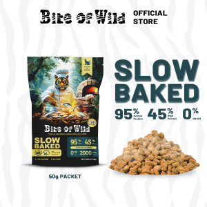 Bite Of Wild B45 Probiotic Slow Baked Cat Food 50g Tuna Cat Kibbles 45% High Meat Grain-Free Makanan Kucing Suitable Kittens and Adult Cats