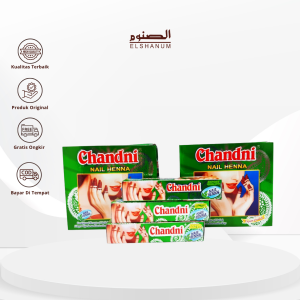 CHANDNI NAIL HENNA NATURAL 1 BOX 12 PCS  / PACAR KUKU / ALELAL STORE