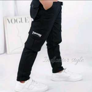 Celana Panjang anak Cowok Keren  Bahan Katun Pinggang Kolor Dengan Tali Serut 1-10 tahun