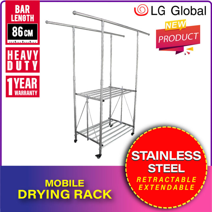 Layer Mobility Hanger Drying Rack Cloth hanger Penyidai Kain