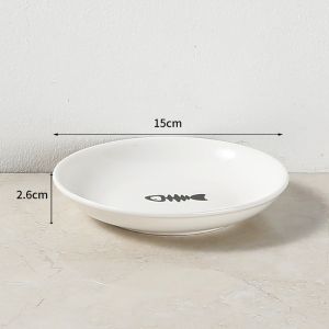 Square Pet Ceramic Bowl Neck Guard Bowl Stand and Cat Food Bowl Can Be Assembled and Is Easy To Clean Food Bowl