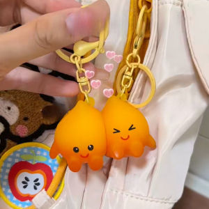 Cute Little Fireman Magnetic Keychain for Couple Flame Pendant Best Friend Keychains Bag Pendant