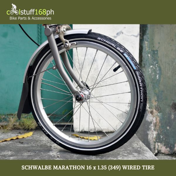 CS168ph SCHWALBE Marathon 16 x (349) Wired Tire Bicycle Parts  Accessories Lazada PH