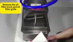 Thick Stainless Steel Commercial Mobile Oil Filter Cart Deep Fryer Oil Filter Machine for Soybean Oil Food Shop Use