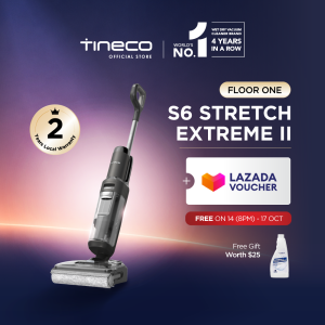 【NEW】Tineco Floor One S6 Stretch Extreme II 25kPa Smart Wet Dry Vacuum Cleaner | 60 Mins Runtime | FlashDry Self-Clean