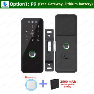 RAYKUBE 3D Face Recognition Gate Lock | Double Fingerprint Gate Digital Lock | TTlock Linked Unlock For Metal Gate Lock