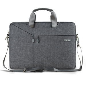WIWU Laptop Bag 13 inch Messenger Bag Waterproof/Shockproof for Macbook Pro 13 inch/Macbook Air 13.6 inch and another 13 inch brand Laptop for Business Shoulder Bag(Gray)