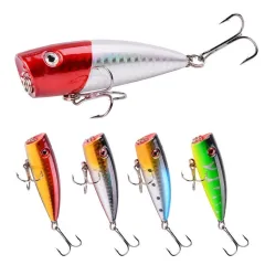 Floating Artificial Bait Sea Top water Fishing Lure 7cm 9g Tuna Popper  Fishing Trout Lure Fish Saltwater Bass Pike Lure SwimBait