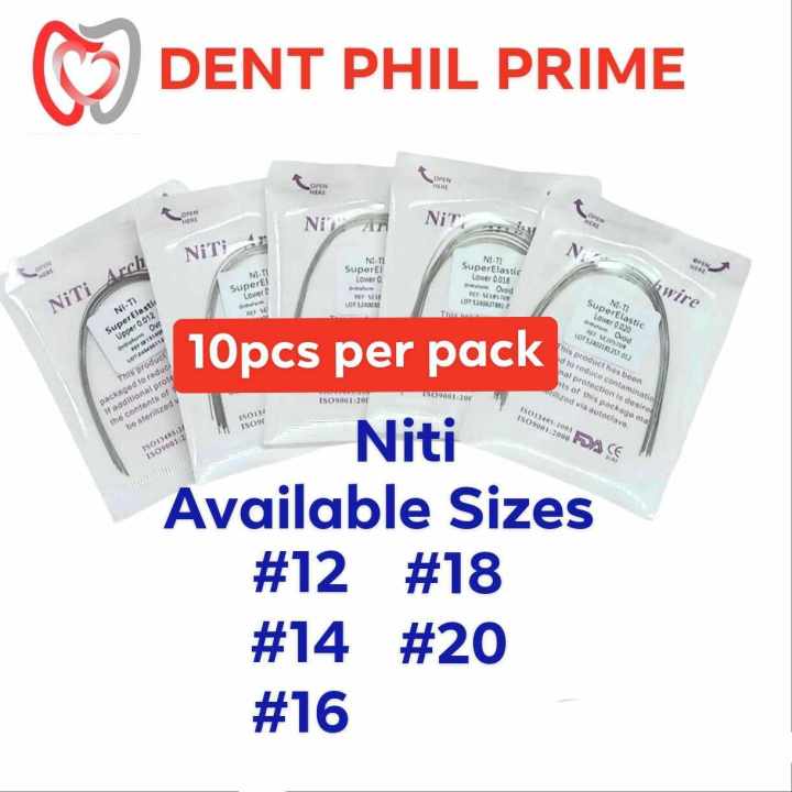 Dent Phil Prime Niti Wire Round and Rectangular Sizes 10 pcs/pack ...