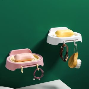 Hộp đựng xà phòng dán tường kèm móc treo mẫu mới nhất