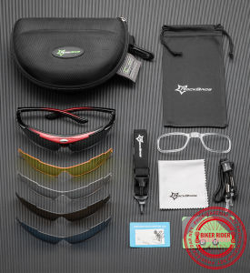 Bộ kính thể thao phân cực 5 tròng tích hợp khung kính cận ROCKBROS PKXD-1126