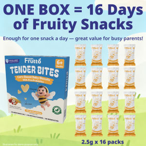 🇸🇬Baby Frutto Tender Bites 6+ Months – Corn-Based Baby Biscuits with Prebiotics & Probiotics