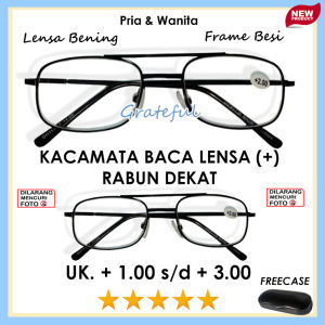 Kacamata Rabun Jarak Dekat Model Aviator Gaya Vintage Retro Korea Style - Tersedia Ukuran Ada +1.00 sampai +3.00 - FREE CASE