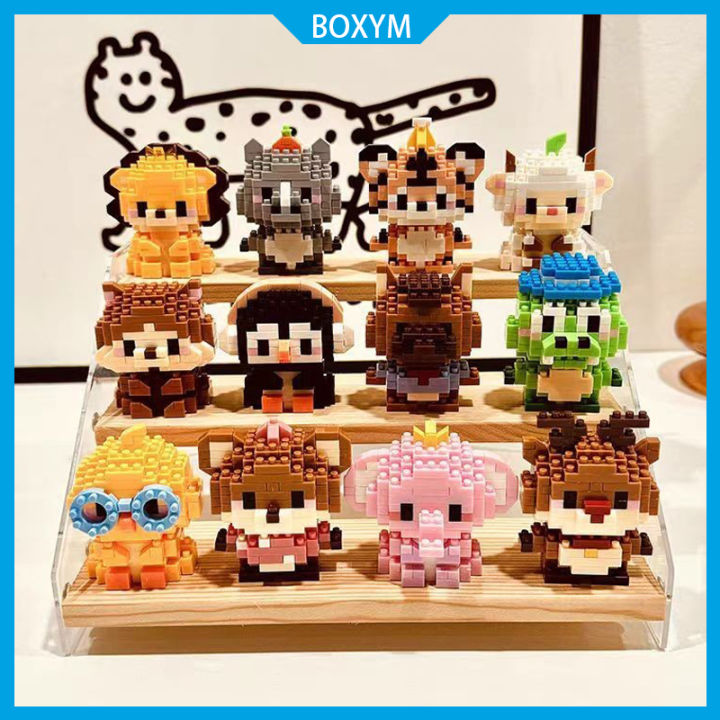 3D DIY Mainan Block Model Hewan Bangunan Bricks Harimau Balok