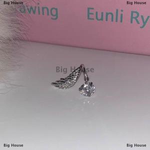 [COD] Big House 2Pcs Versatile Exquisite Shiny Wing Ear Bone Nail For Women Fashion Personalized Piercing Earrings Jewelry Accessories Gifts