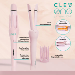 Cleo ONE Auto Curler - 2 in 1 Automatic Hair Curler 32mm barrel - Catokan Curly Rambut Otomatis - 1 Tahun Garansi