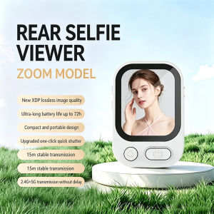 Magnetic Phone Selfie Monitor Screen 2.5“ HD Display Rear Camera Bluetooth Remote Selfie Vlog Live Stream for Phone iOS & Android
