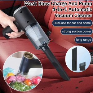 4-In-1 Automatic Vacuum Cleaner Rechargeable Car Vacuum Cleaner Handheld Blower Portable Car High Suction Vacuum Cleaner