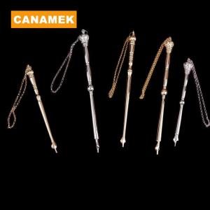 【CANAMEK】 Jewish Gifts Reading Tool Pointer With Chain Decorative Torah Scripture Bible Metal Tool Synagogue Book Metal Finger Tool