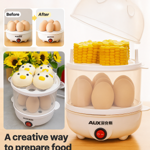 Multifunctional Mini Egg Steamer One Pot Power Off Anti Dry Burning Breakfast Egg Steamer