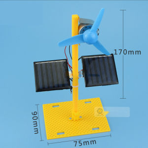 Students manual technology creative invention Double solar fan scientific small production DIY materials