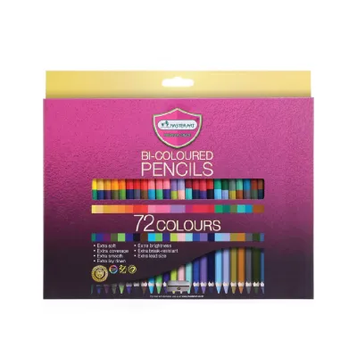 Master Art มาสเตอร์อาร์ต ดินสอสี สีไม้ 1หัว และ 2 หัว 72 สี รุ่นมาสเตอร์ซีรี่ย์ (1 กล่อง )