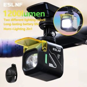 2026 ESLNF Bicycle Light Aluminum Bike Accessories 1200lumens 4000mah Type-c Charging Dust-proof And Rain-proof Bicycle Front Light