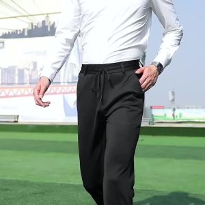 50-155KG Men Plus Size Business Casual Long Suit Pants Man Oversized Elastic Straight Thick Formal Trousers㏇0701