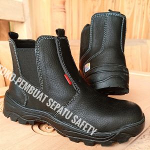 Sepatu Safety Elastis Kulit Sintesis Premium King Skn Ujung Besi Sepatu Safety Proyek Sepatu Safety Pria Sepatu Safety Wanita Sepatu Safety king Sepatu Safety pabrik Sepatu Safety Kitchen Dapur Pom Bengkel Las Sepatu Safety Anti slip sepatu Kerja