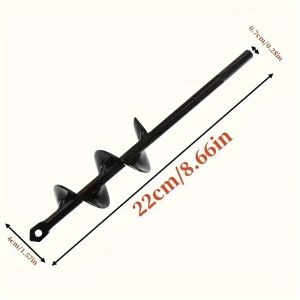 1pc Metal Garden Spiral Drill Bit for Planting - Hex Shaft Drill Planter No Electricity Needed Solid Steel Auger Spiral for Bulb & Bedding Planting Tool Set