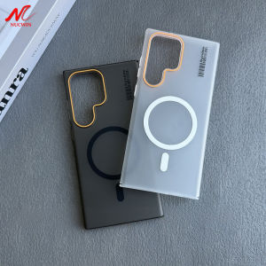 Ins Lable Matte Magnetic Case For Samsung Galaxy S26 S25 S24 S22 S23 Ultra S25 Plus PC Translucent S26 Plus Cover