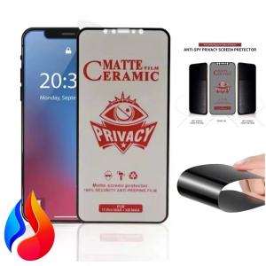 Matte Ceramic Privacy Screen Protector for TECNO POP 6 6pro 5 Lite CAMON 18 19 20Pova4 Pova NEO NEO2 NEO3 Spark 10 10C Spark 6 go 8C Anti-Spy & Anti-Fingerprint | Free Tools