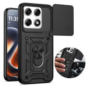 For Motolora Edge 70 Pro 5G Case Lens Slide Armor Protection Phone Cover for Moto Edge70 Pro 70Pro Car Magnetic Ring Stand Funda