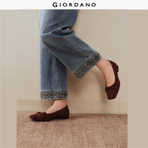 Giordano Women Jeans Cropped 5-Pocket Denim Embroidered High-Waist Slim-Fit Slight Stretch Free Shipping 18426702