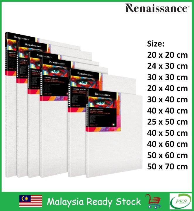 Renaissance Stretch Canvas All Purpose Painting Hobby Canvas Artist Rectangle White Canvas