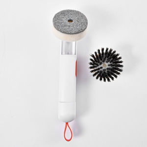 Pot Dish Bowl Cup Cleaning Brush Soap Dispenser Replaceable Sponge Long Handle Home Kitchen Sink Scrubber Household Washing Tool