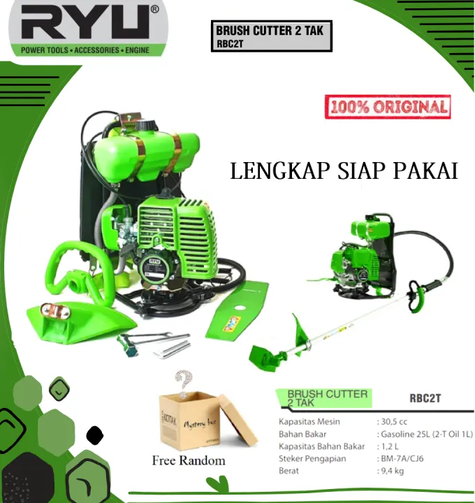 Ryu Rct2t Ryu Brush Cutter 2 Tak RBC2T Mesin Potong Rumput Gendong / Brush Cutter ...