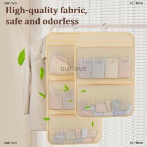 [COD] ourlove ถุงจัดระเบียบเสื้อผ้าแบบแขวน-กระเป๋าใส่ชุดชั้นในและถุงเท้าสำหรับบ้าน ตู้เสื้อผ้าหอพัก-ดีไซน์ทนทานประหยัดพื้นที่
