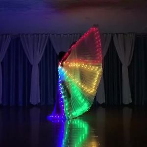 Belly Dance LED lsis cánh cả hai bên huỳnh quang bướm hiệu suất múa bụng bellydance lễ hội trang phục cho người lớn