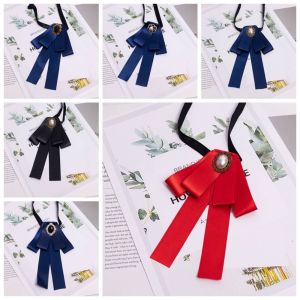 YUNAFIN Hợp  Nơ Bướm  cương giả Phong cách Đại Học Anh Quốc Ghim Cài cổ áo sơ mi cà vạt 2025 Phụ kiện trang sức Ghim Cài Nơ