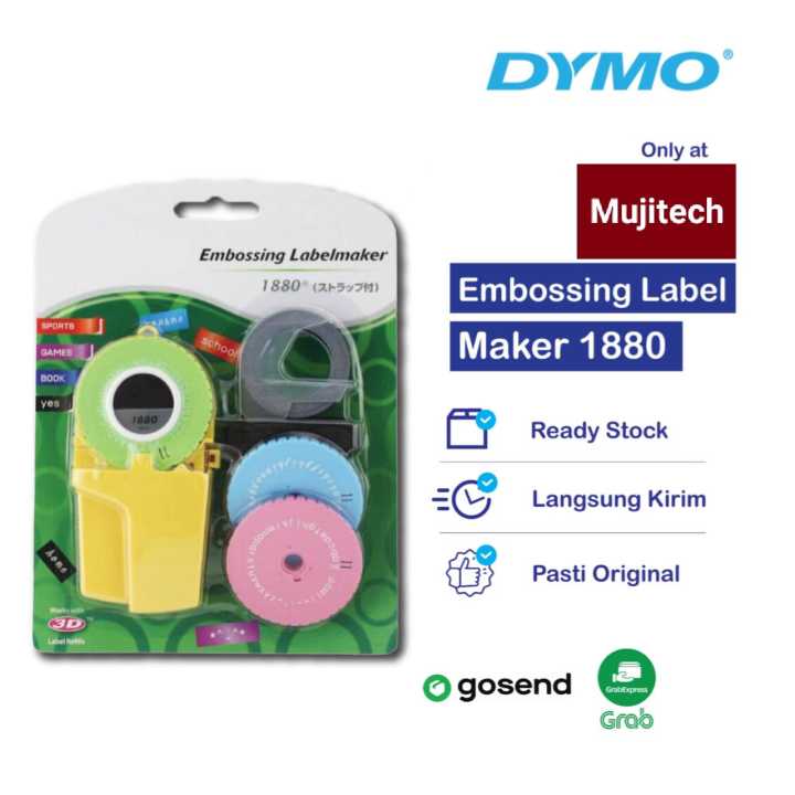 DYMO 1880 MANUAL LABEL MAKER EMBOSS PLASTICK PVC STIKER | Lazada Indonesia