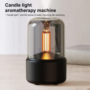 ใหม่ Creative Candlelight น้ํามันหอมระเหยเครื่อง USB ปลั๊กเดสก์ท็อปบรรยากาศโคมไฟแสงเทียน Home Aromatherapy Humidifier