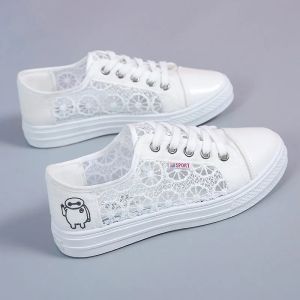 WomenS White Shoes Summer Thin New Versatile Mesh Shoes Breathable Flat Casual Shoes Trendy Ins Style